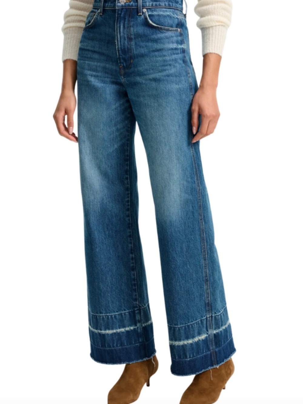 Veronica Beard TAYLOR City Blast High Rise Wide Leg Jeans Jean With Tags Size 28